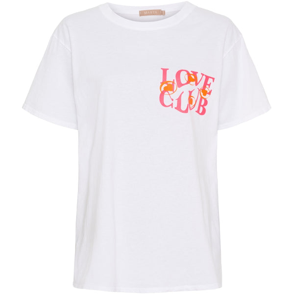 MARTA DU CHATEAU Marta du chateau dam T-shirt MdcInge -0532 T-shirt White/Pink Fluo