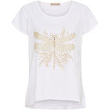 MARTA DU CHATEAU Marta du chateau dam T-shirt MdcMarie 1535 T-shirt White Dragonfly