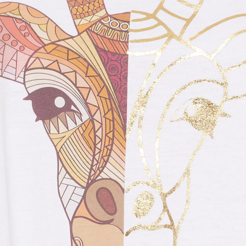 MARTA DU CHATEAU Marta du chateau dam T-shirt MdcMarie 1535 T-shirt White Giraf