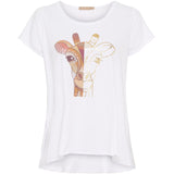 MARTA DU CHATEAU Marta du chateau dam T-shirt MdcMarie 1535 T-shirt White Giraf