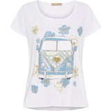 MARTA DU CHATEAU Marta du chateau dam T-shirt MdcMarie 1535 T-shirt White VW Celeste