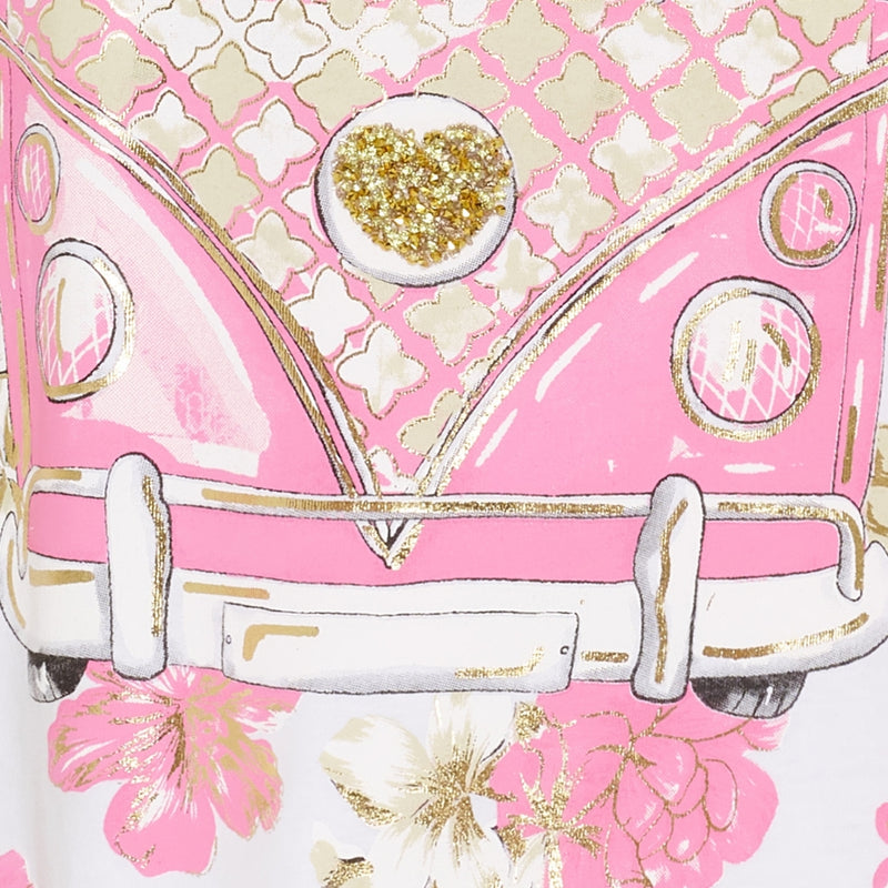 MARTA DU CHATEAU Marta du chateau dam T-shirt MdcMarie 1535 T-shirt White VW Rosa Baby