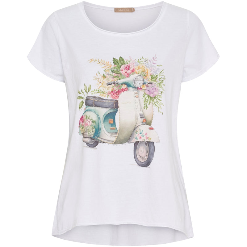 MARTA DU CHATEAU Marta du chateau dam T-shirt MdcMarie 1535 T-shirt White Vespa