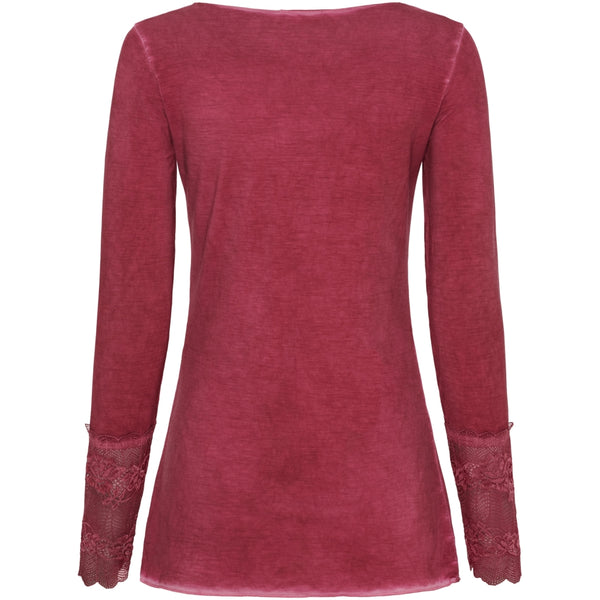 MARTA DU CHATEAU Marta du chateau dam blus 11297 T-shirt long sleeves Bordeaux