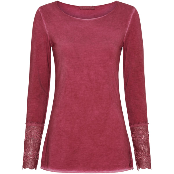 MARTA DU CHATEAU Marta du chateau dam blus 11297 T-shirt long sleeves Bordeaux
