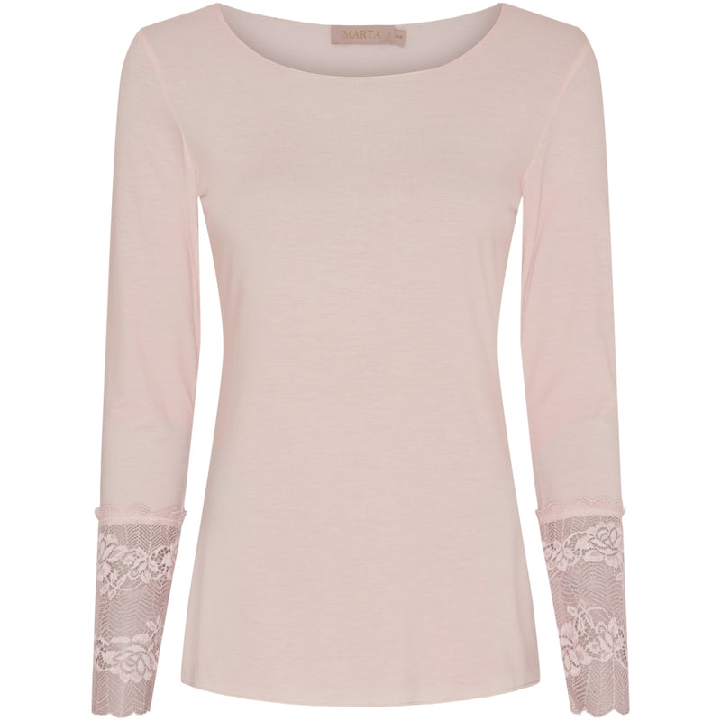 MARTA DU CHATEAU Marta du chateau dam blus 11297 T-shirt long sleeves Cipria