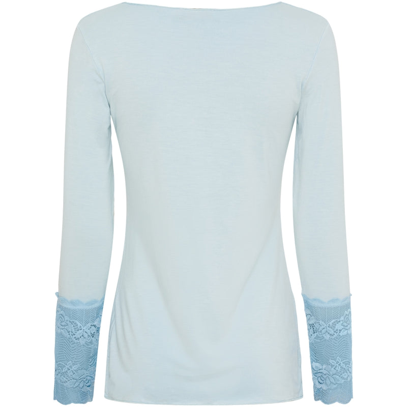 MARTA DU CHATEAU Marta du chateau dam blus 11297 T-shirt long sleeves Denim Chiaro