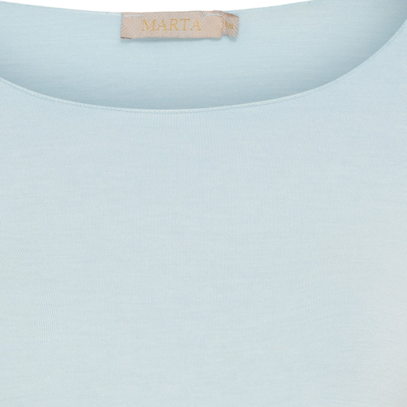 MARTA DU CHATEAU Marta du chateau dam blus 11297 T-shirt long sleeves Denim Chiaro