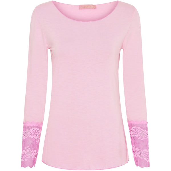 MARTA DU CHATEAU Marta du chateau dam blus 11297 T-shirt long sleeves Rosa Baby