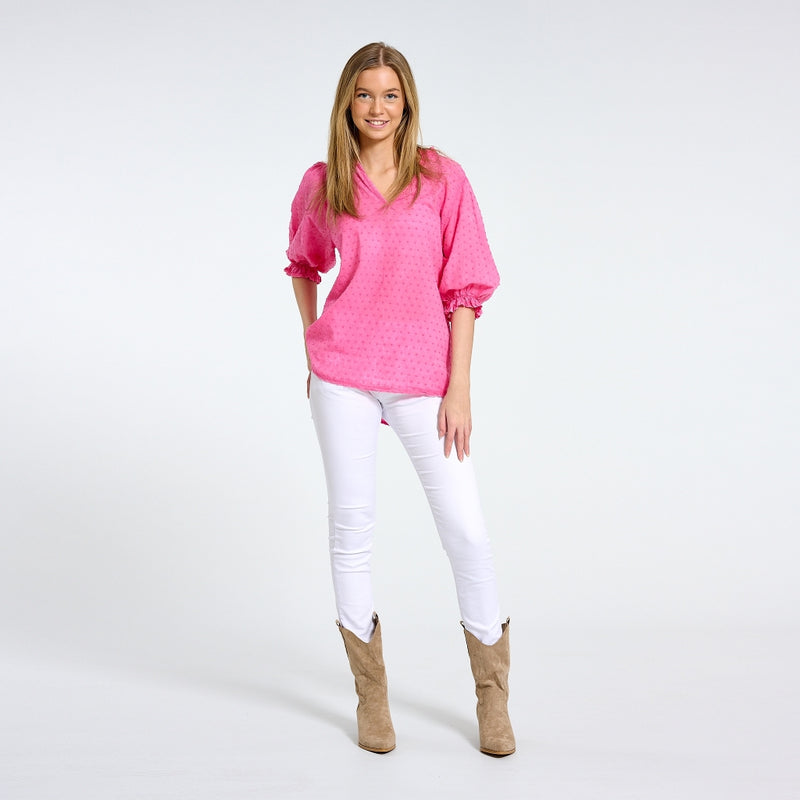 MARTA DU CHATEAU Marta du chateau dam blus 1471 Blouse Fuxia