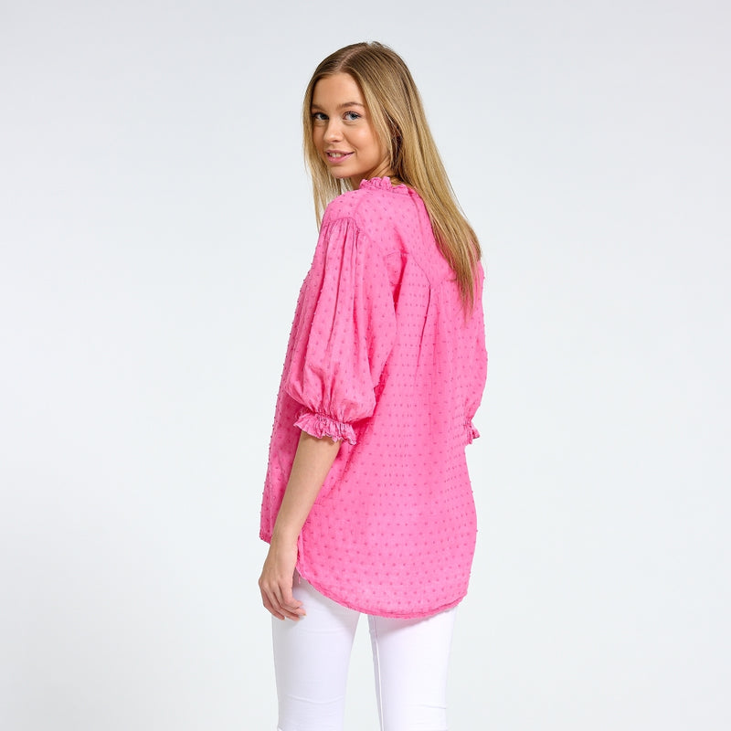 MARTA DU CHATEAU Marta du chateau dam blus 1471 Blouse Fuxia