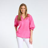 MARTA DU CHATEAU Marta du chateau dam blus 1471 Blouse Fuxia