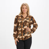 MARTA DU CHATEAU Marta du chateau dam skjorta 8128 Shirt Fango/black