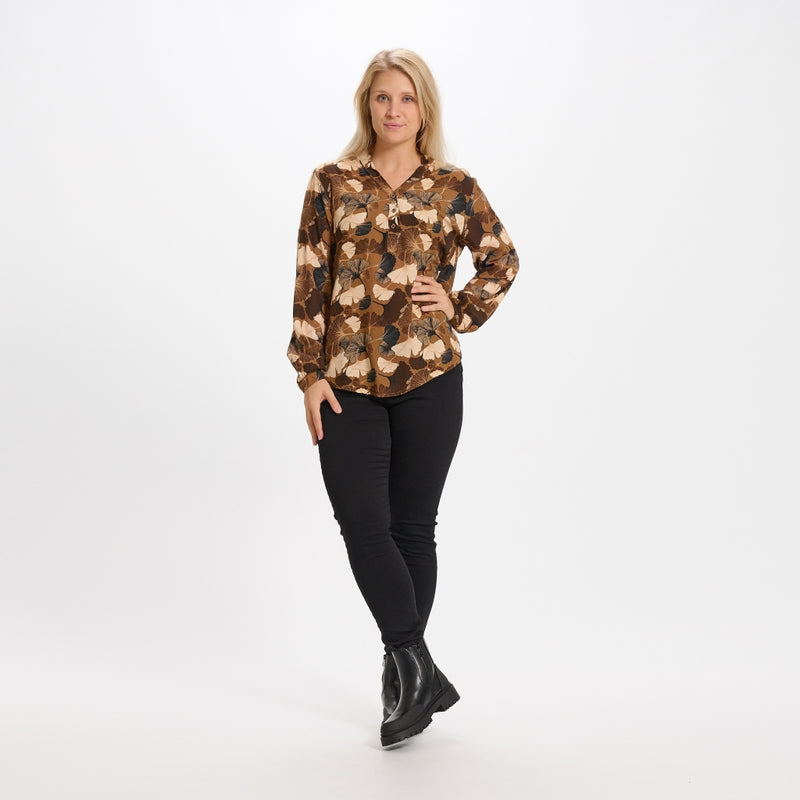 MARTA DU CHATEAU Marta du chateau dam skjorta 8128 Shirt Fango/black