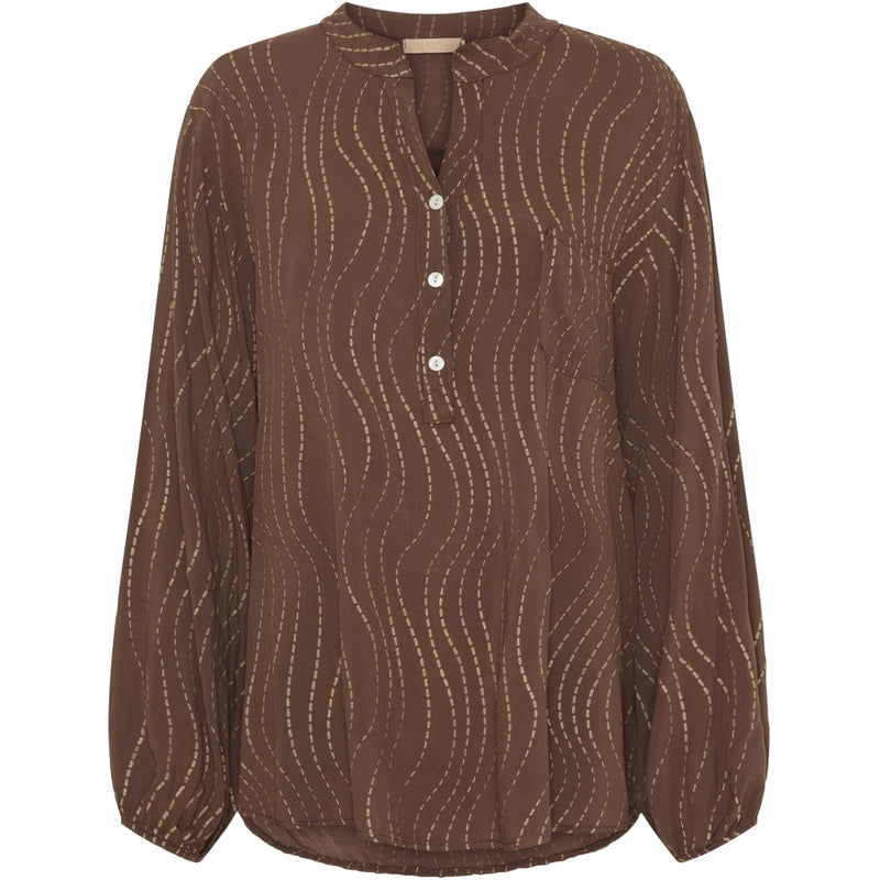 MARTA DU CHATEAU Marta du chateau dam skjorta 8500 Shirt Awbrown/gold