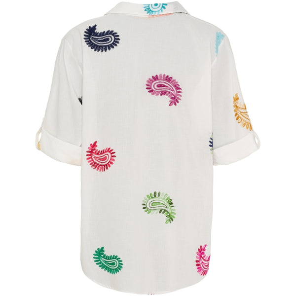 MARTA DU CHATEAU Marta du chateau dam skjorta MdcEster 5155 Shirt White Multi Cashmere