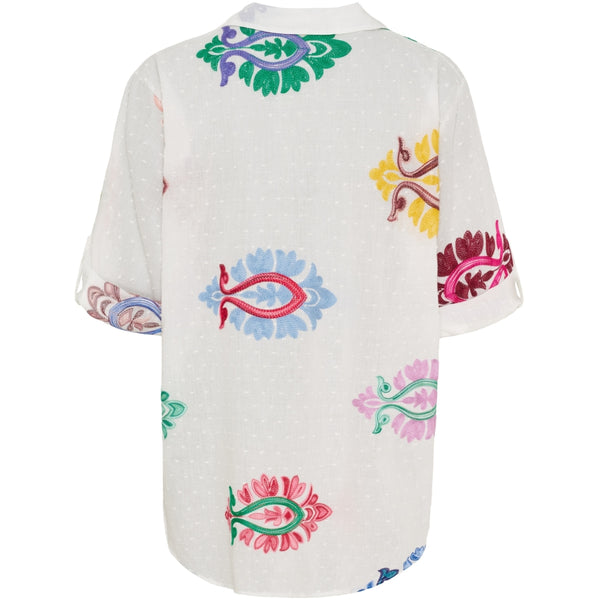 MARTA DU CHATEAU Marta du chateau dam skjorta MdcEster 5155 Shirt White Multi Fiorentina