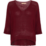 MARTA DU CHATEAU Marta du chateau dam stickad tröja 7010 Knit Bordeaux2051