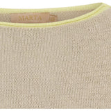 MARTA DU CHATEAU Marta du chateau dam stickad tröja MdcMargueritte 24271 Knit Beige/Giallo
