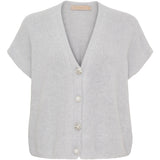 MARTA DU CHATEAU Marta du chateau dam stickad väst MdcCassia 24002 Knit Vest Light Grey