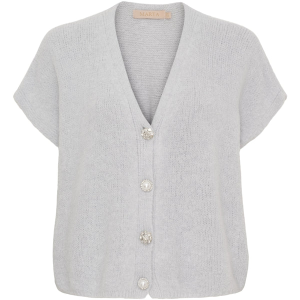 MARTA DU CHATEAU Marta du chateau dam stickad väst MdcCassia 24002 Knit Vest Light Grey