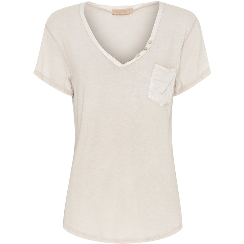 MARTA DU CHATEAU Marta du chateau dam t-shirt 8323 Restudsalg Beige1752