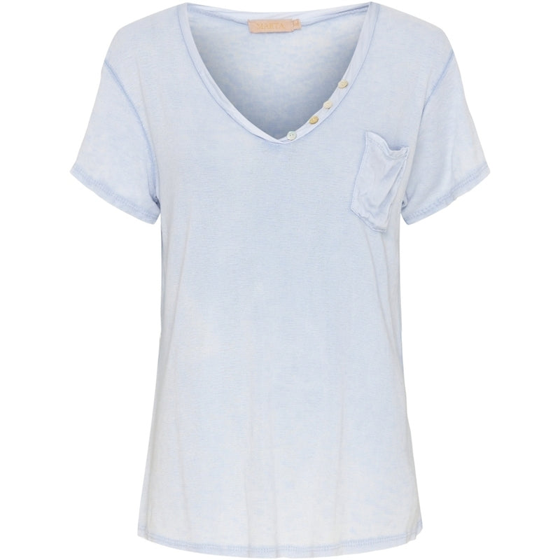 MARTA DU CHATEAU Marta du chateau dam t-shirt 8323 Restudsalg Celeste2389