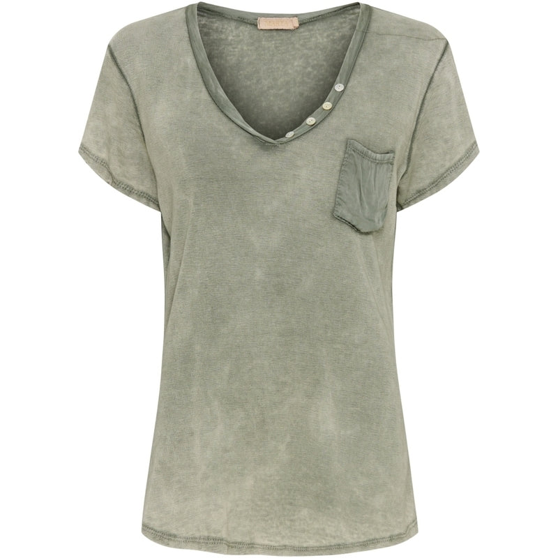 MARTA DU CHATEAU Marta du chateau dam t-shirt 8323 Restudsalg Military2828