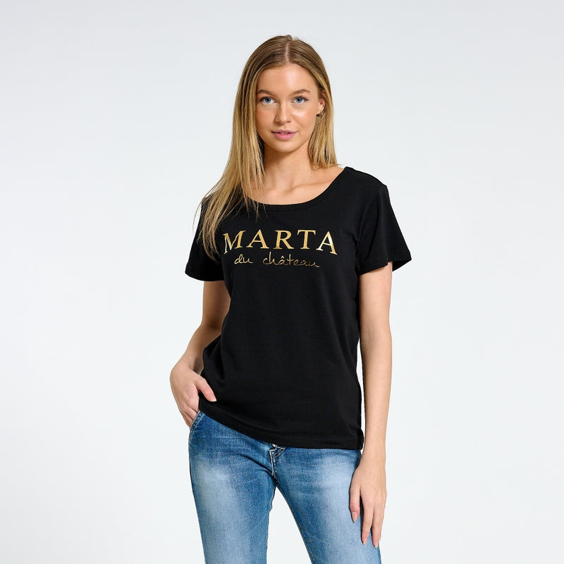 MARTA DU CHATEAU Marta du chateau dam t-shirt MT002 T-shirt Black