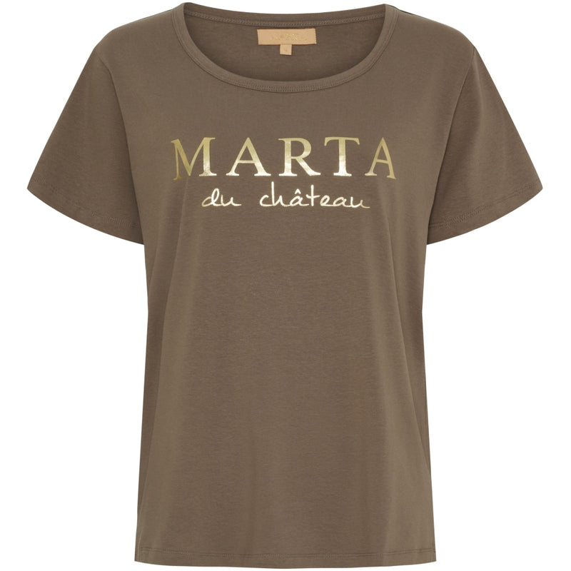 MARTA DU CHATEAU Marta du chateau dam t-shirt MT002 T-shirt Fossil Fango