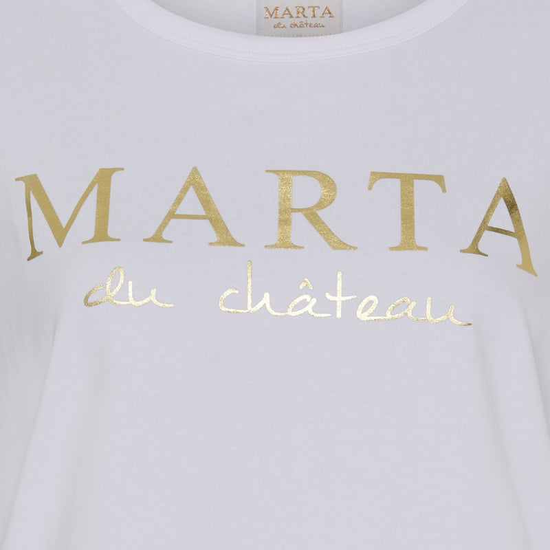 MARTA DU CHATEAU Marta du chateau dam t-shirt MT002 T-shirt Optisk White