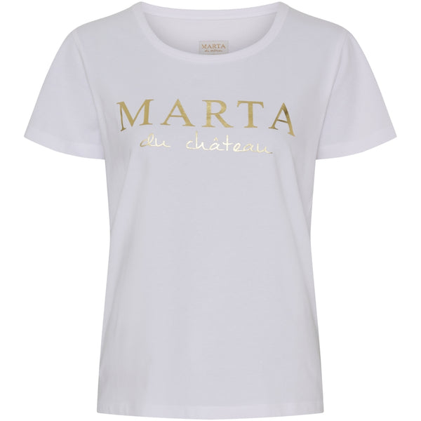 MARTA DU CHATEAU Marta du chateau dam t-shirt MT002 T-shirt Optisk White