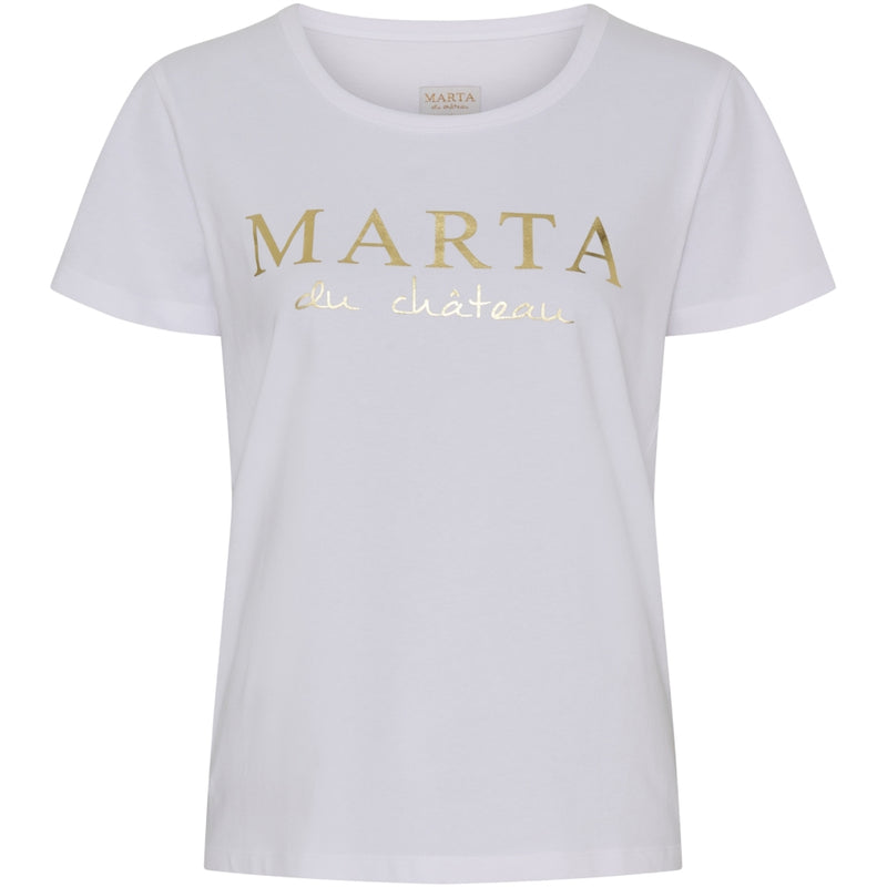 MARTA DU CHATEAU Marta du chateau dam t-shirt MT002 T-shirt Optisk White