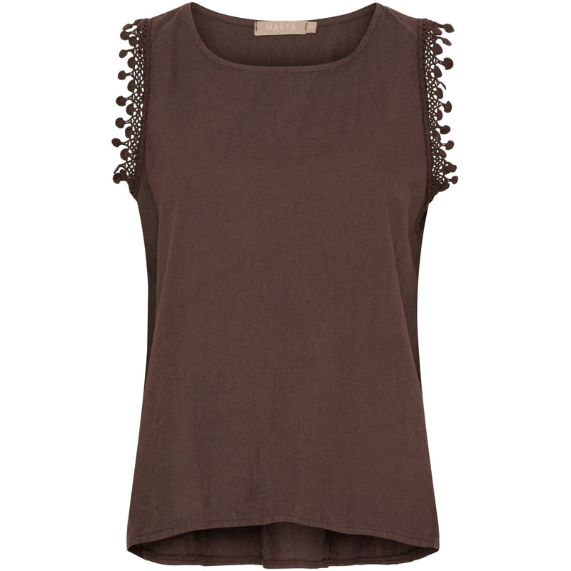 MARTA DU CHATEAU Marta du chateau dam topp MdcHolly 258355 Top Cold brown
