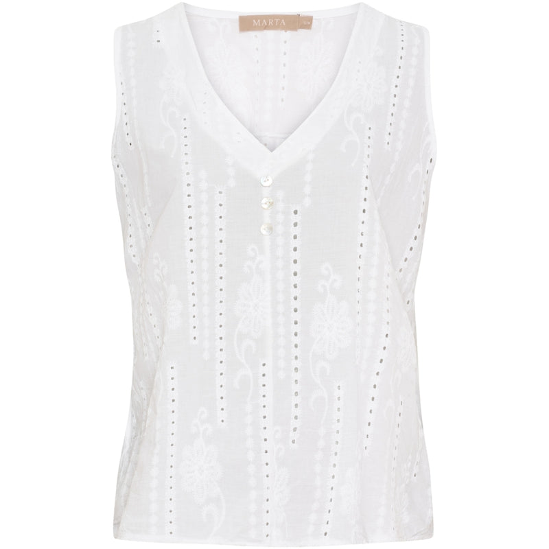 MARTA DU CHATEAU Marta du chateau dam topp MdcPerla 6261 Top White