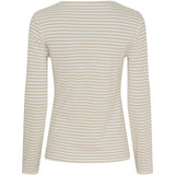 MARTA DU CHATEAU Marta du Chateau Dam långärmad T-Shirt MdcNancy 6111 LS Tee Beige/white