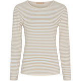 MARTA DU CHATEAU Marta du Chateau Dam långärmad T-Shirt MdcNancy 6111 LS Tee Beige/white