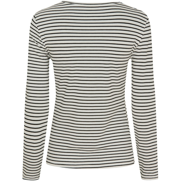MARTA DU CHATEAU Marta du Chateau Dam långärmad T-Shirt MdcNancy 6111 LS Tee Black/White