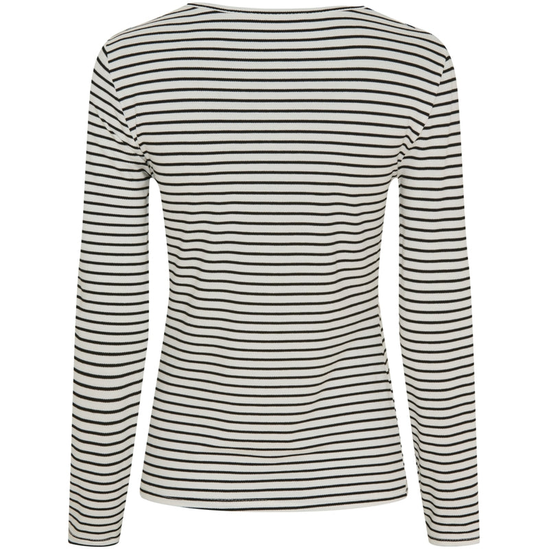 MARTA DU CHATEAU Marta du Chateau Dam långärmad T-Shirt MdcNancy 6111 LS Tee Black/White