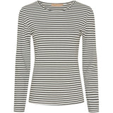 MARTA DU CHATEAU Marta du Chateau Dam långärmad T-Shirt MdcNancy 6111 LS Tee Black/White
