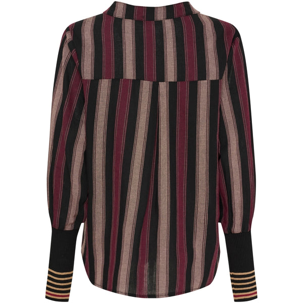 MARTA DU CHATEAU MdcPeyton Shirt Shirt Black/Bordeaux1