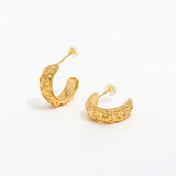 muun STUDIOS Muun Studios Organisk C-Formad Örhängen 18K Guldpläterad OE015 Jewelry Guld