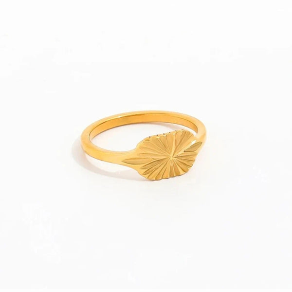 muun STUDIOS Muun Studios Sun signet Retangle Ring 18K Guldpläterad R060 Jewelry Guld