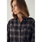 Noella NOELLA dam skjorta N-MARLON Shirt Brown Blue Check