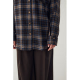 Noella NOELLA dam skjorta N-MARLON Shirt Brown Blue Check