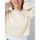 NOISY MAY NOISY MAY dam blus NMJUNE Blouse Pearled Ivory