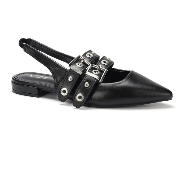 SHOES Nadja dam sling tillbaka ballerinaskor 77-638 Shoes Black