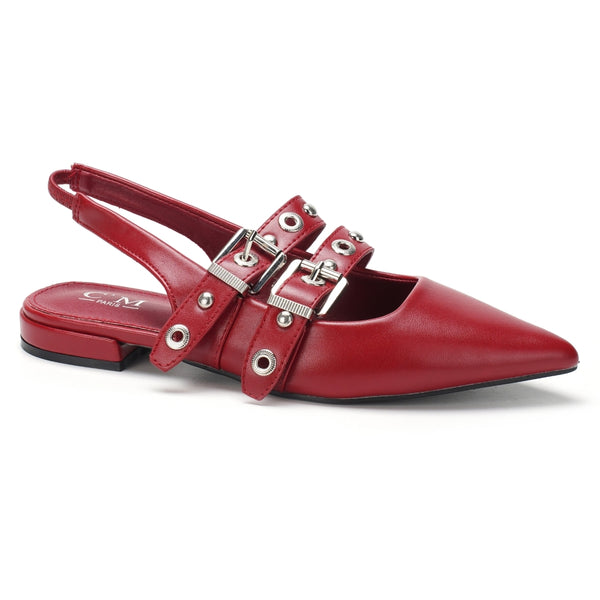 SHOES Nadja dam sling tillbaka ballerinaskor 77-638 Shoes Wine