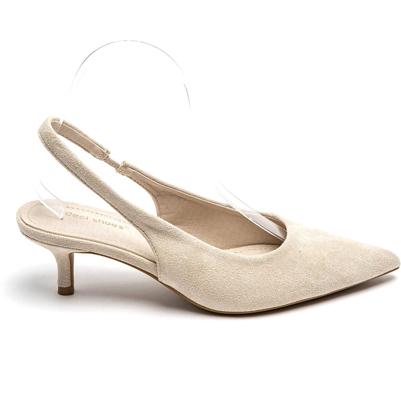 SHOES Ninelle Dam sling tillbaka klackskor 1833 Shoes Beige