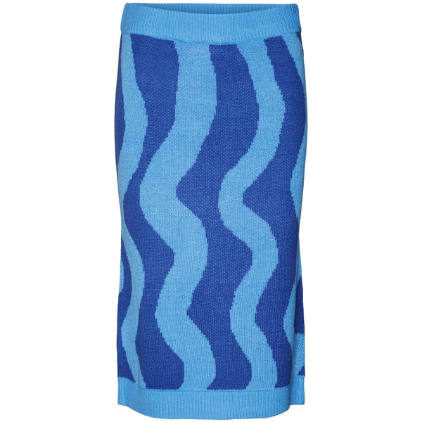NOISY MAY Noisy May dam kjol NMCOSMIC Skirt Azure Blue DAZZLING BLUE SWIRL